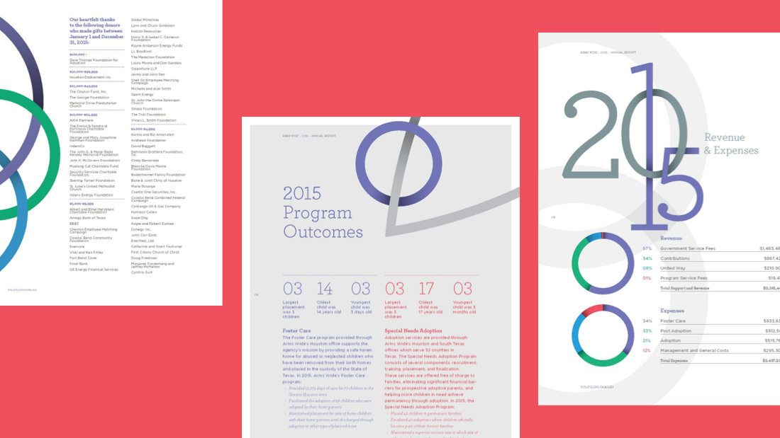 Arms Wide brochure design examples