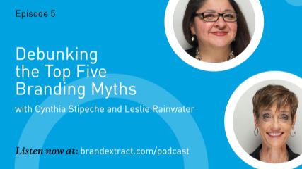 Portrait of Cynthia Stipeche and Leslie Rainwater besides the podcast title