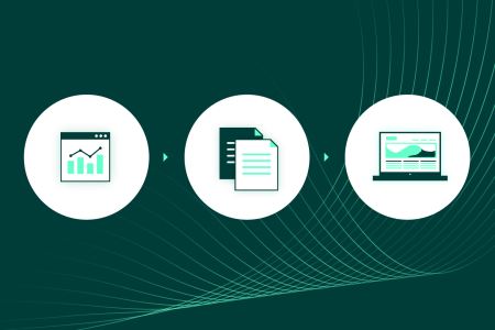 A graphic banner of the steps to creating your first ESG report 