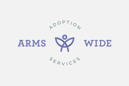 The Arms Wide logo on a gray background.