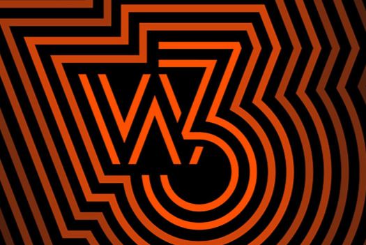 Orange and Black W³ logo.