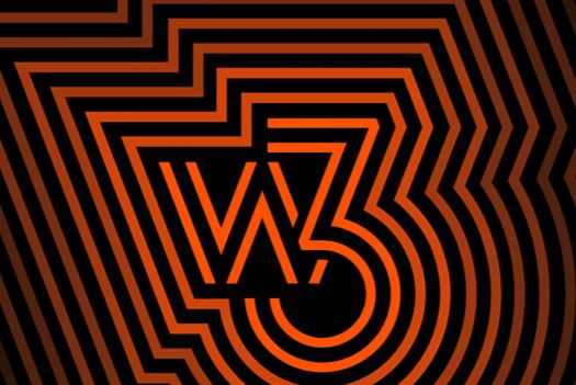 Orange and Black W³ logo