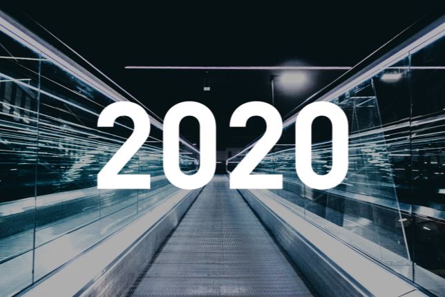 Hallway with text "2020" over the image