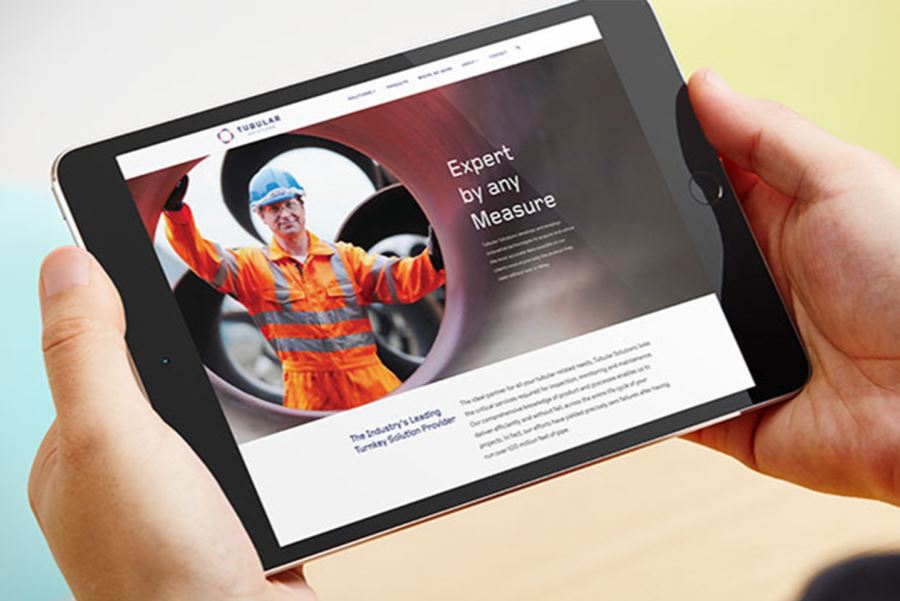 The new website for Tubular Solutions displayed on a tablet.