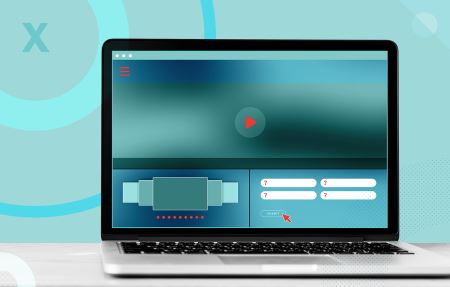 Illustration of a browser window on a laptop showcasing different accessibility features