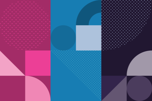 A header image of BE brand colors (Pink, Blue, Purple).