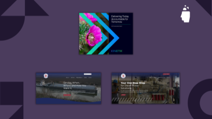 logos of Panorama, Crestwood, Dril-quip and SEG on a multicolored background