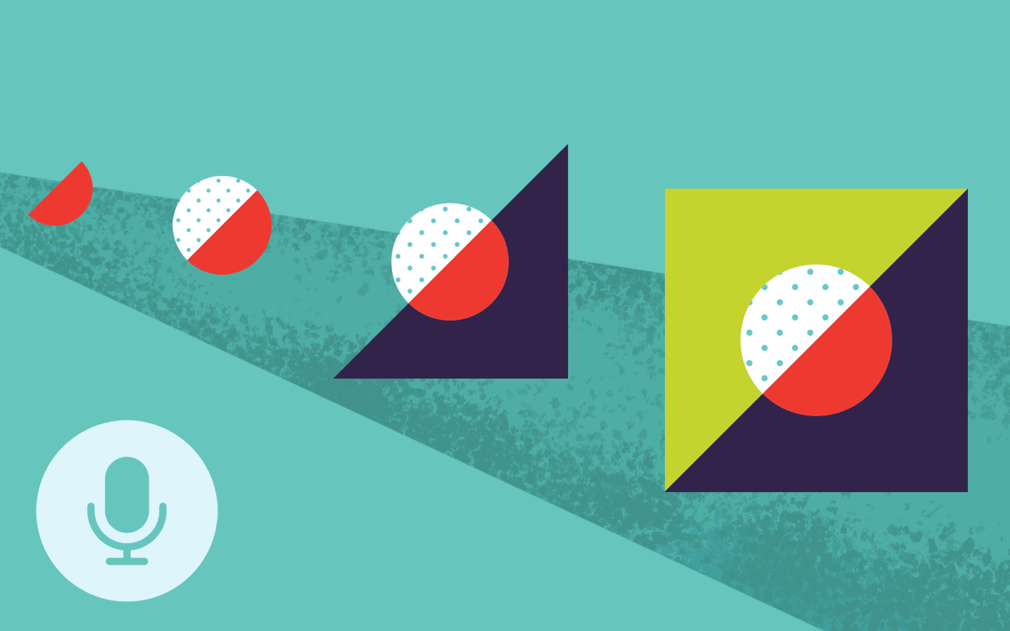 A series of shapes slowly adding more parts to themselves