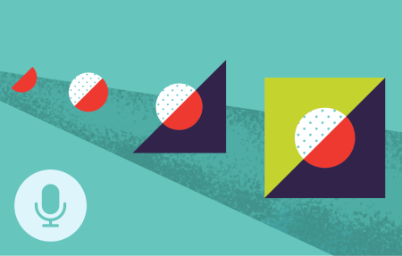 A series of shapes slowly adding more parts to themselves