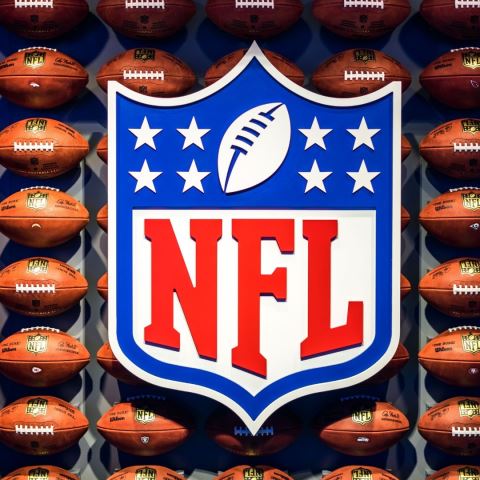 NFL Logo and Footballs