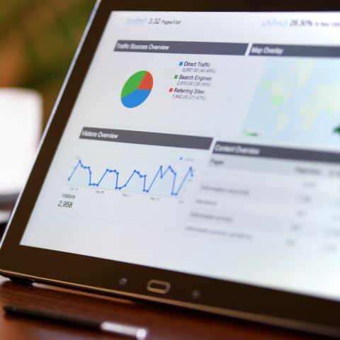 Using a tablet to optimize marketing spend through data analytics