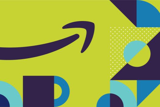 The Amazon logo surrounded by BrandExtract colors.