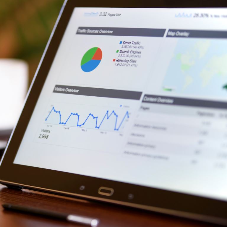 Using a tablet to optimize marketing spend through data analytics