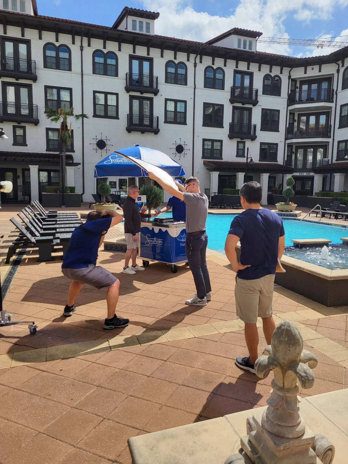 The BrandExtract team assisting the Southern Ice Cream photoshoot 
