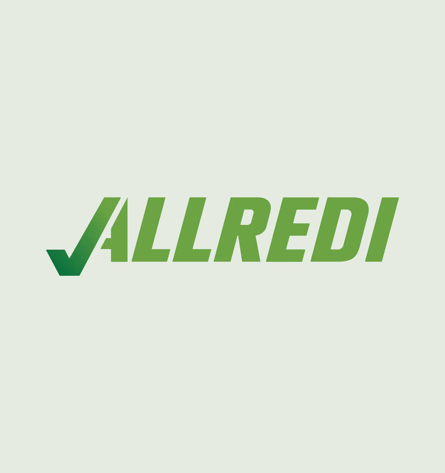 The green Allredi logo