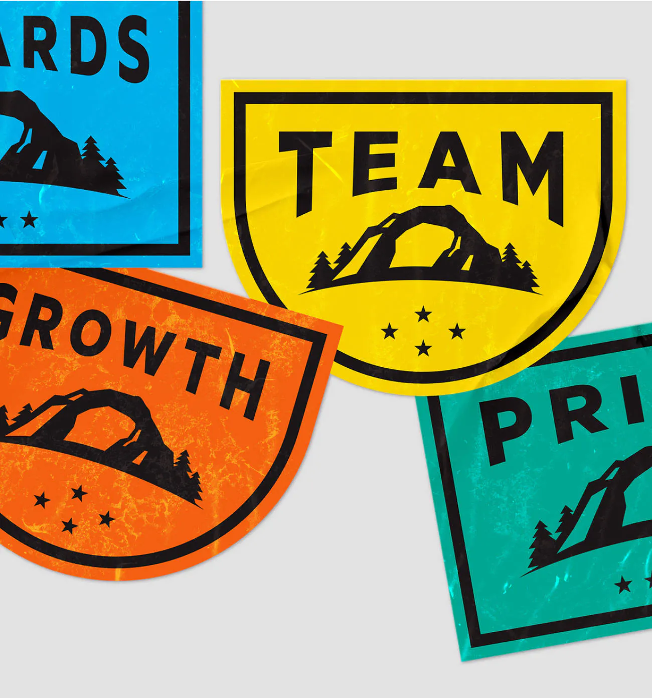 The Archrock value badges laid out together