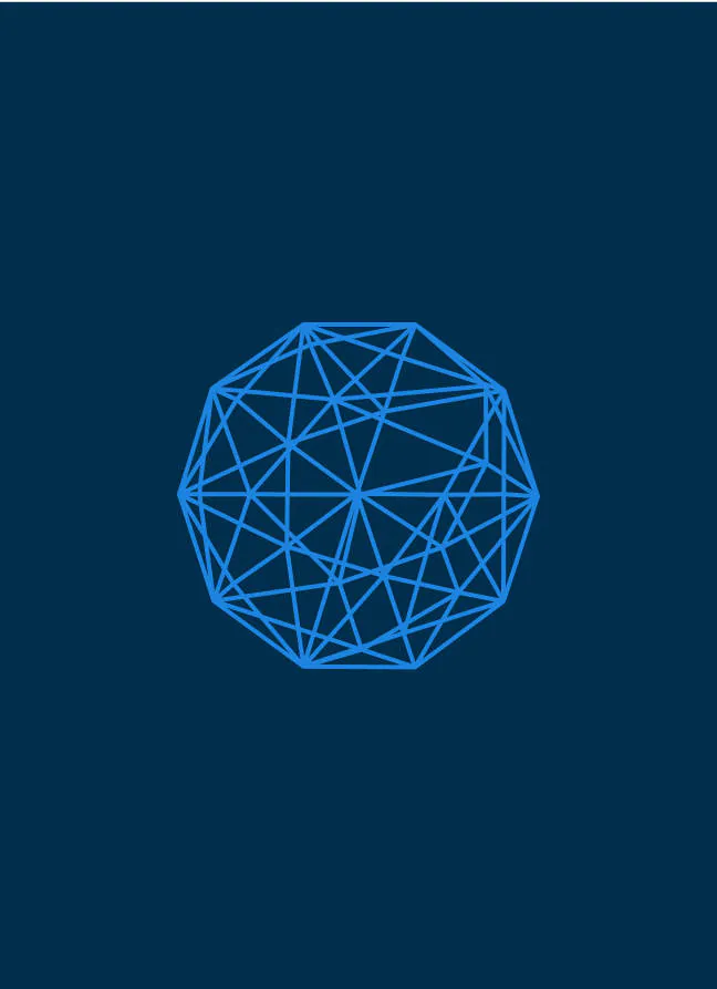 An example of one of the circular geometric wireframes used as part of Oxy's new brand identity 