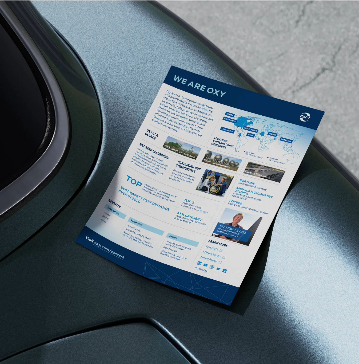 A flyer from Oxy's "Zero In" campaign designed by BrandExtract