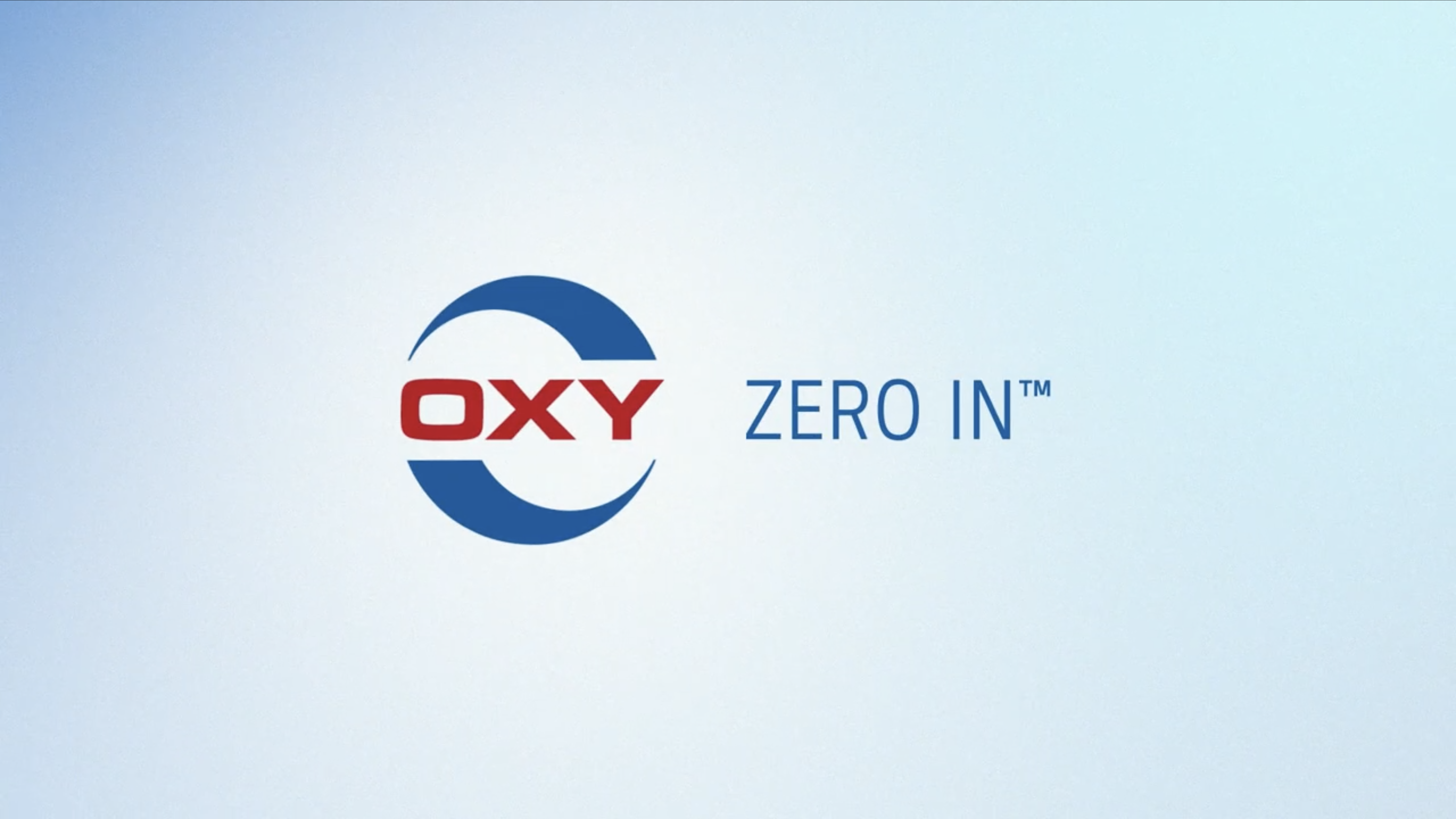 Oxy's "Zero In" campaign video, showing their dedication to zero emissions by 2050