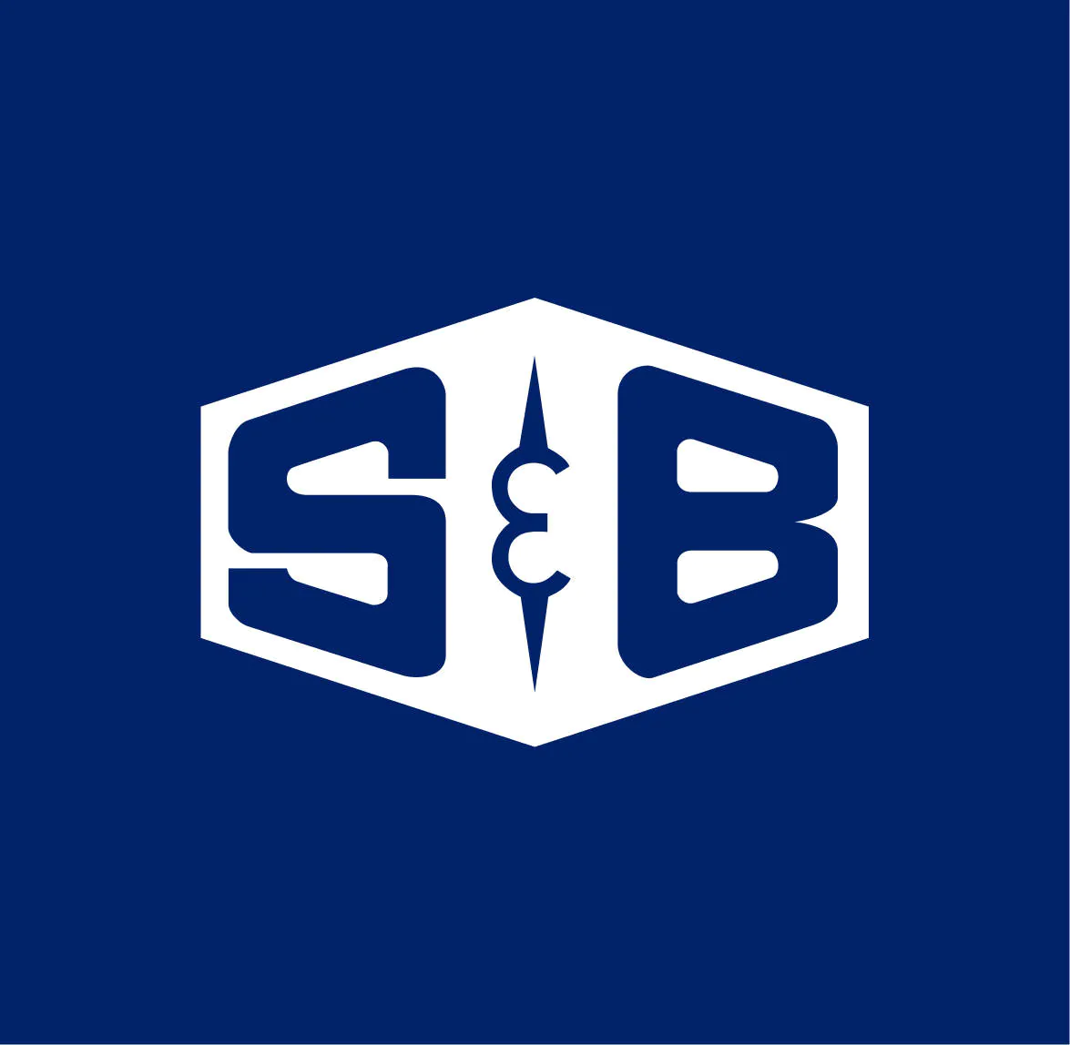 The blue S&B logo designed by BrandExtract