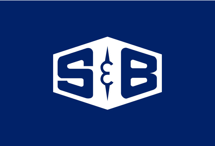 The blue S&B logo designed by BrandExtract