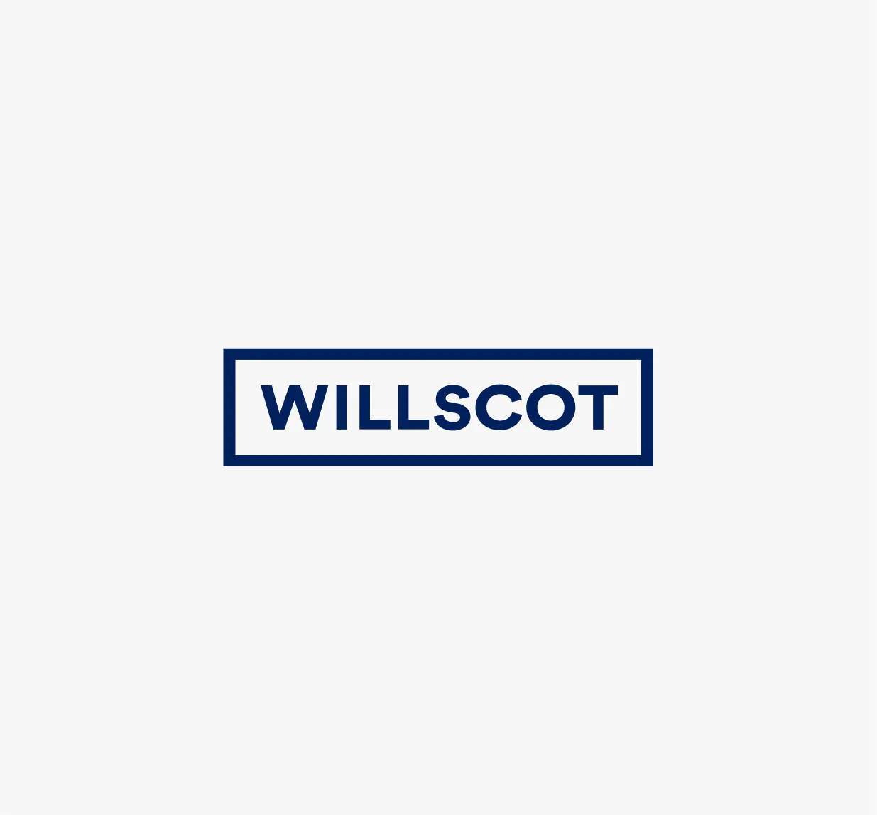 The new WillScot blue logo designed by BrandExtract