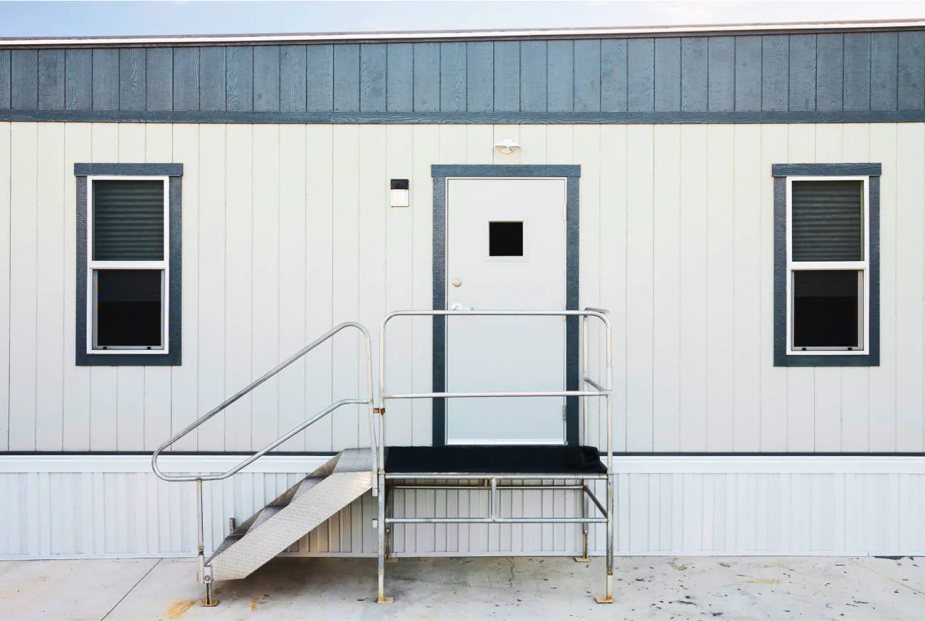 The outside door of a WillScot modular space
