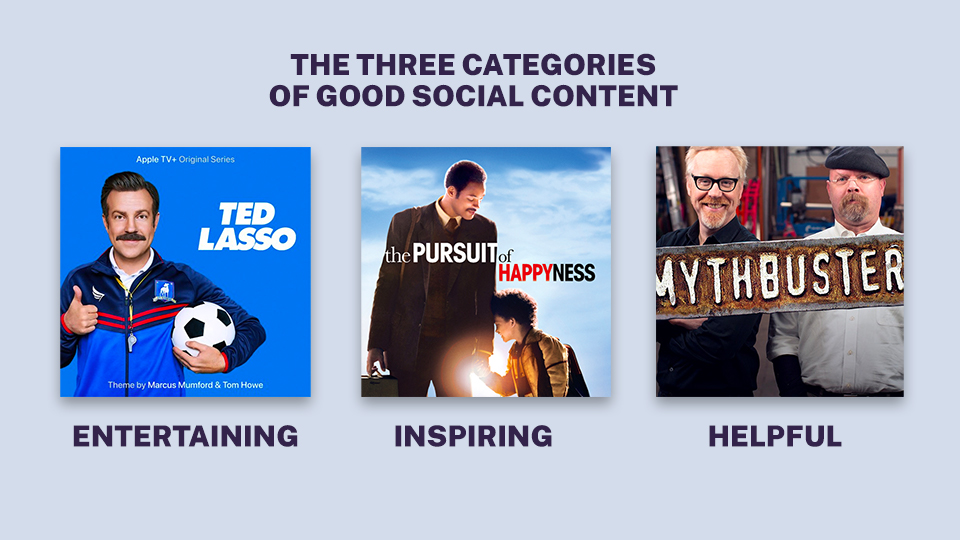 The three categories of good social content