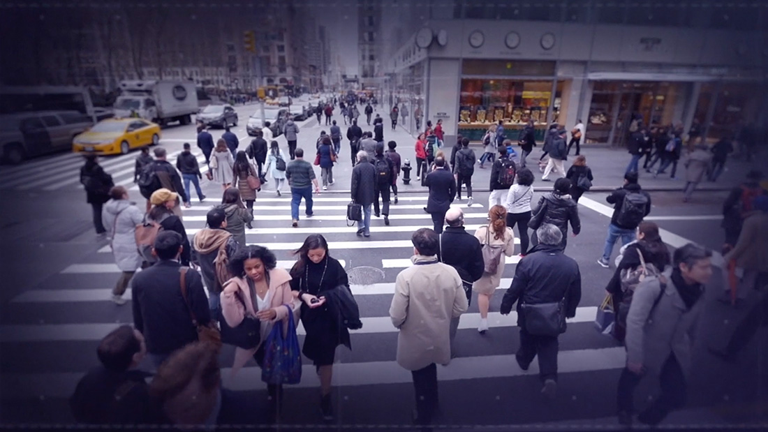 image of people walking as the start of a WillScot video