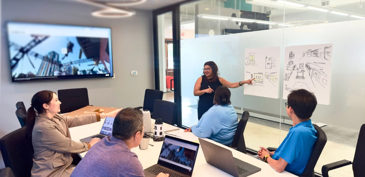 The BrandExtract team in a strategy meeting